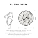 BISAER Adjustable Octopus Ring Stackable Silver Rings For Women Non Tarnish