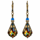 HisJewelsCreations Peacock Dangle Earrings adorned with Swarovski® Crystals