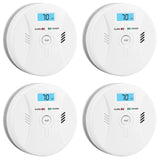 SHYEEH Smoke and Carbon Monoxide Detector, Combination Smoke Alarm and Carbon Monoxide Detector Battery Powered, CO Detector Alarm with Sensitive Sensor, Sound Warning and LCD Display, CDR-803