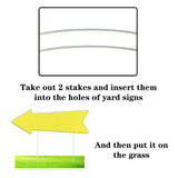 Yellow Arrow Signs with Stakes 16 x 5 Inches,This Way Directional Arrow Yard Signs,Christmas Party,Wedding Yard Signs, Birthday Party Signs (20)