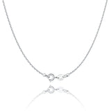 Jewlpire 925 Sterling Silver Chain Necklace Chain for Women, 1.1mm Cable Chain Necklace Upgraded Spring-Ring Clasp - Thin & Sturdy Women's Chains Necklaces 18 Inch