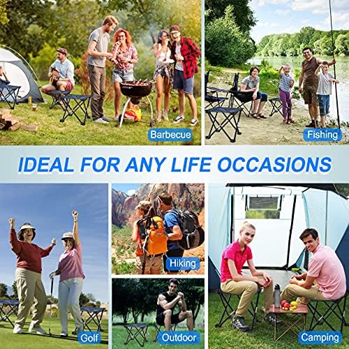Camping Stool Portable Folding Stool Portable Chair Mini Foldable Stool Fishing Stool for Adults Fishing Hiking Gardening and Beach with Carry Bag(Camouflage)