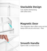 Mini Greenhouse for Indoor, Clear Stackable Green House with Magnetic Waterproof Door for Small Plants
