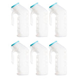 Urinals for Men with Translucent Lid – 32 Oz. Bottle – 6 Pack-Male Urinal Bottles with Glow in The Dark Lid– Durable and Reliable – Practical Design – for Camping, Travel People… (6 Pack, 32, Fl Oz)