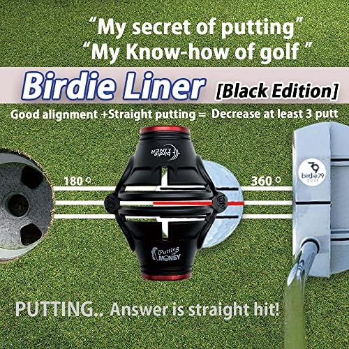 360-Degree Golf Ball Marker Alignment Tool Kit - Triple Line Stencil with 3-Color Pens and Gift Box