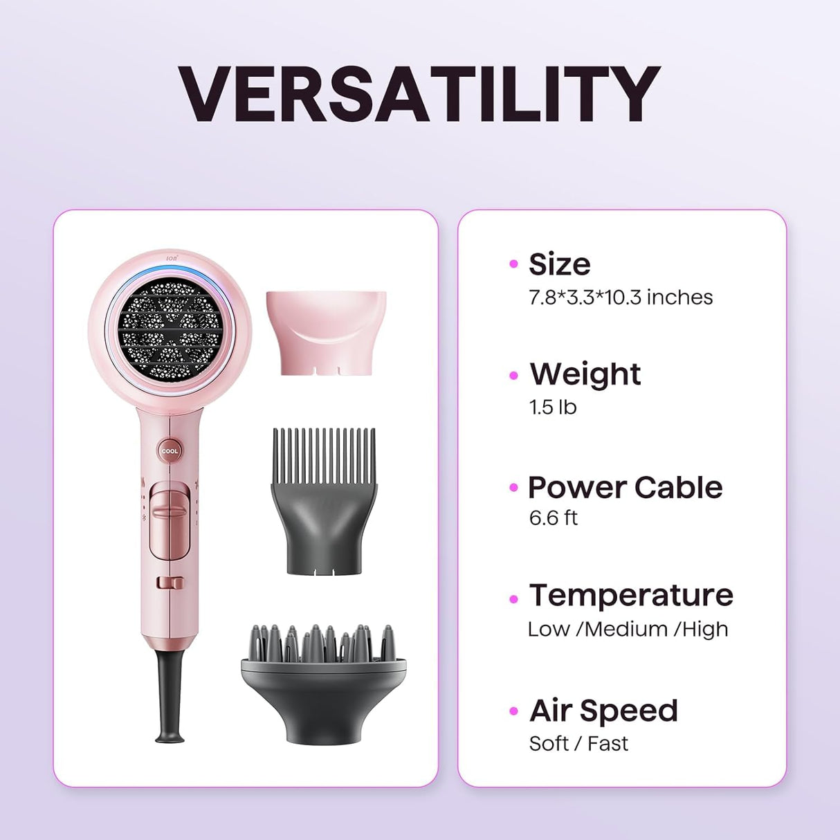 Wavytalk Steamline Pro Steam Straightener Brush and Wavytalk Blown Away onic Hair Dryer Pink