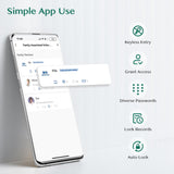 Keypad Smart Door Lock with Knob, Yamiry Keyless Entry Digital Lock with Handle, Fingerprint Electronic Knob for Front Door