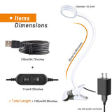 LEPOWER Clip on Light/Reading Lights/Book Light Color Changeable/Night Lights Clip on for Desk, Bed Headboard and Computers, Adapter Included (White)