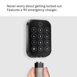Yale Assure Lock 2 with Wi-Fi – Black Suede Smart Lock for Front Door with Keypad, App Control, Backup Key, and Deadbolt – Secure Keyless Entry Door Lock, YRD450-WF1-BSP
