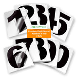 iSYFIX Black Vinyl Numbers Stickers,4 Inch Self Adhesive (2 Sets),Premium Decal Die Cut and Pre-Spaced for Mailbox, Signs, Window, Door, Cars, Trucks, Home, Address Number, Indoor or Outdoor