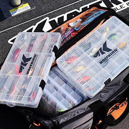 KastKing Tackle Boxes, Plastic Box, Plastic Storage Organizer Box with Removable Dividers - Fishing Tackle Storage - Box Organizer - 2 Packs /4 Packs Tackle Trays - Parts Box