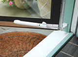 Touch 'n Hold Smooth Door Closer - Single Kit (White) - Standard-Duty Door Closer with Touch-Button Hold Open Feature & Smooth Closing Motion – for (Medium & Lightweight) Storm, Screen Doors.