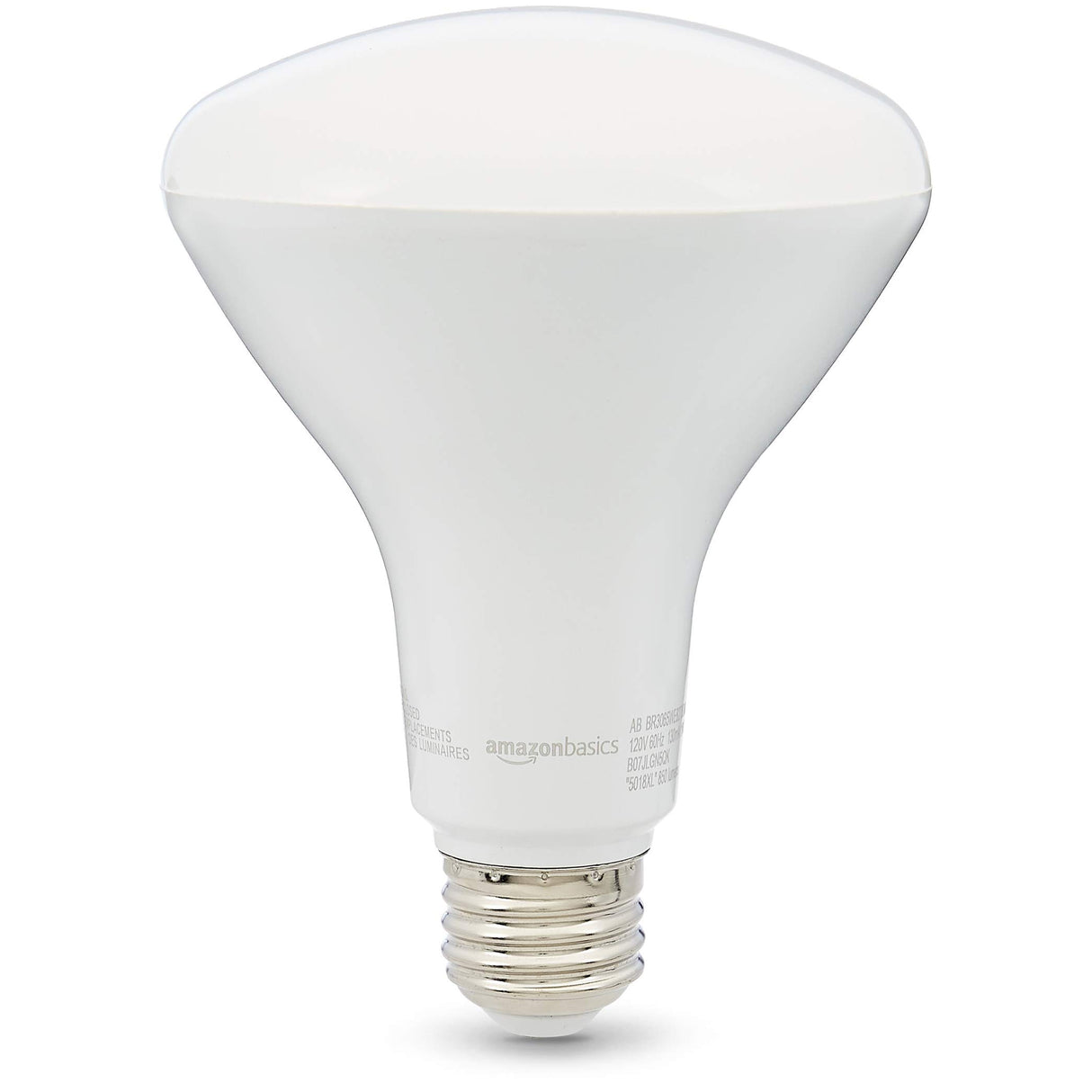 Amazon Basics BR30 LED Light Bulb, 65W Equivalent, 11W Energy Efficient, E26 Standard Base, Soft White 2700K, Dimmable, 10,000 Hour Lifetime, 16-Pack