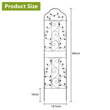 hogardeck Metal 84 * 19 Garden Trellis 2-Packs for Climbing Plants Flowers Vegetables Planting Arched Outdoor Decoration for Courtyards Lawns Gardens