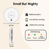 KARUOTOP 10-Year Battery Smoke and Carbon Monoxide Detectors, Fire Alarm CO Detector with Large Test/Silence Button, Easy Adhesive or Screw Mount, 6-Pack