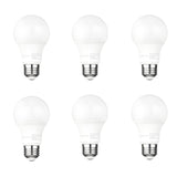 Amazon Basics A19 Dusk to Dawn Sensor LED Outdoor Light Bulb, 60W Equivalent, Energy-Efficient 9W, Soft White 2700K, E26 Base, 10,000 Hours, 6-Count