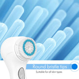 Facial Cleansing Brush, Sonic Face Scrubber Exfoliator for Women Skin Care Deep Cleaning Exfoliating, Rechargeable Waterproof Electric with 2 Speeds for Home & Travel(White)