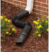 WholesalePlumbing Supply 2-Pack Black Flexible Downspout Extension Gutter Connector Rainwater Drainage,FD-85015-2PK