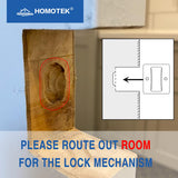 HOMOTEK 4 Pack Privacy Pocket Door Lock Hardware with Pull Pocket & Bi-Fold Door Hardware- Replace Old Or Damaged Sliding Door Locks, 2-3/4”x2-1/2”, for 1-3/8” Thickness Door, Brushed Nickel
