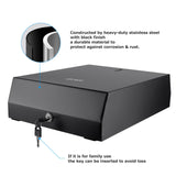 Paper Towel Dispenser Wall Mount Commercial c fold Multifold Trifold, Touchless Hand Towel Dispenser with Lock, (Matte Black)