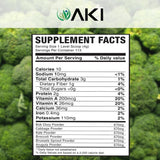 AKI Cruciferous Superfood Green Mix Powder - Made from Kale, Broccoli, Brussels Sprouts, Cabbage - Packed with Essential Phytonutrients & Vitamins ((5.3oz/150g))