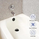 Matte Black Bathtub Drain Tip-Toe Tub Trim Set with Two-Hole Overflow Faceplate Bathroom Tub Drains Replacement Conversion Tub Drain Kit Assembly with Universal Fine & Coarse Thread