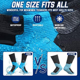 Janmercy 3 Pairs Unisex Waterproof Socks Breathable Knit Socks for Men Women for Hiking Wading Running Skiing, 3 Colors