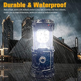 2-Pack Collapsible Camping Lantern XTAUTO Solar USB Rechargeable Portable Lightweight Waterproof LED Flashlight Survival Kits for Indoor Outdoor Home Emergency Light Power Outages Hiking Hurricane