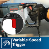 BOSCH 11255VSR Bulldog Xtreme 8 Amp 1-Inch Corded Variable Speed SDS-Plus Concrete/Masonry Rotary Hammer Drill