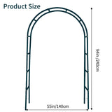 RUBFAC 94" Metal Garden Arch Trellis for Climbing Plants Outdoor, Garden Arbors and Arches, Halloween Archway for Pumpkin Balloon Rose Vines Wedding Christmas Birthday Party Decorations, Army Green