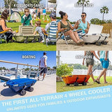 CUDDY Crawler Cooler with Wheels – 40 QT Amphibious Floating Cooler and Dry Storage Vessel - Orange, Navy, Tan, or White