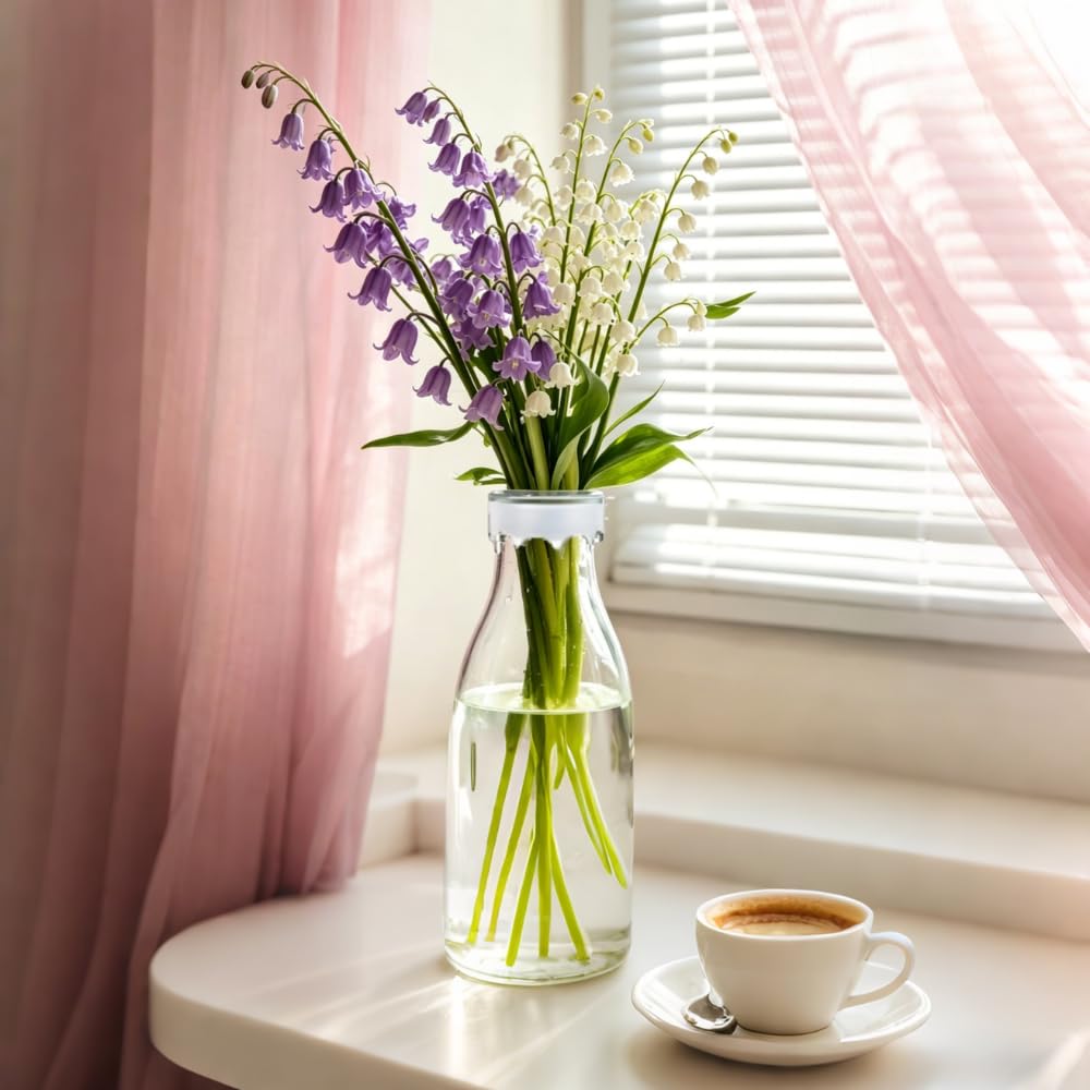 Silicone Flower Arranging Grid, Reusable Stretch Floral Grid Arranger, Clear Flexible Silicone Spiral Stem Holder for Outdoors and Indoors Easy Ikebana Vase Arrangement (2 PCS)
