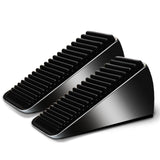 AIMAXINKE 2Pc Strongest Large Door Stop - Heavy Duty Tall Wedge Stoppers for Bottom, up to 2.6In Doorstop, Zinc Alloy and Silicone Made, Suits Any Heavy Door and Smooth Floor
