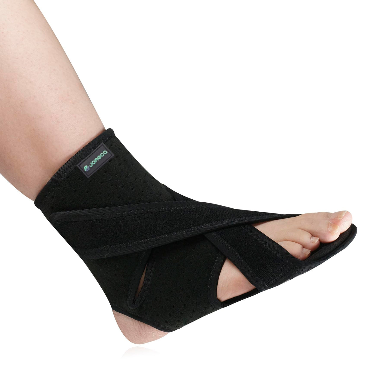 JOMECA Upgraded Drop Foot Brace for Walking with Shoes - Dual Forefoot Support Plates Adjustable Soft AFO, Foot Drop, TBI, ALS, MS, Bone Fracture, Fits Women & Men FSA or HSA Eligible (Left, S/M)