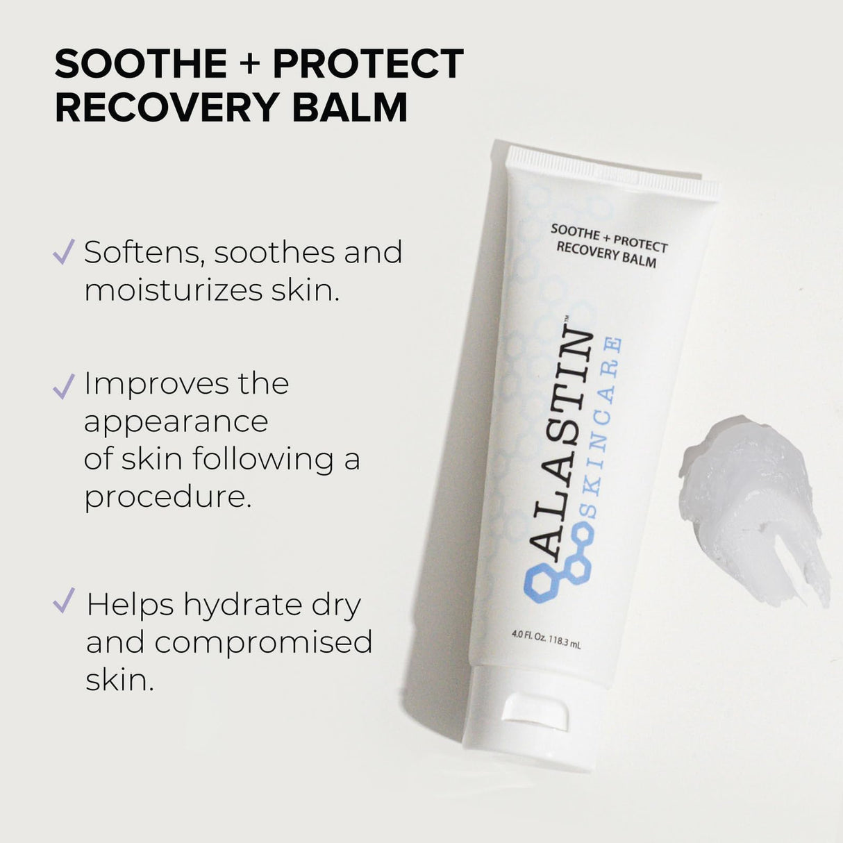 ALASTIN Skincare Soothe + Protect Recovery Balm (4 oz) | Post-Treatment Recovery Moisturizing Cream | Hydrating & Soothing Body Moisturizer