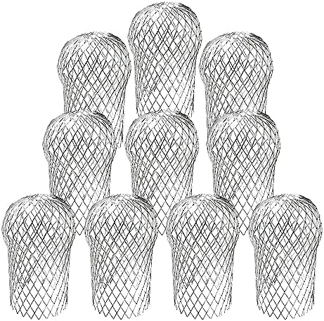 10 Pack Downspouts Gutter Guard Aluminum Filter Strainer Expandable Gutter Downspout Guards Gutter Downspout Protectors for Preventing Blockage from Leaves, Debris