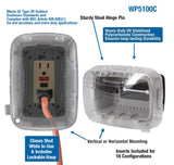 Intermatic WP5100C Weatherproof Electrical Box - Single Gang, Versatile Outdoor Outlet Cover - Secure Design for Outdoor GFCI Outlets, Durable Plug Cover - 2 Pack