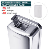 VANNSOO Commercial Soap Dispenser Wall Mount Stainless Steel Manual Liquid Pump Rust-Proof Leak Free for Bathroom (37 fl.oz./1100ml)