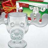 Spoontiques - National Lampoon’s Christmas Vacation Glass Moose Cup - Griswold Moose Mug - 4.5” - 8 Ounce, Glass