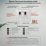 Non-Programmable Thermostat for Home Single-Stage Systems, 1 Heat/1 Cool, Easy DIY Install, Blue Backlight