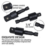 17Pcs Flexible Drill Bit Extension, Include 3Pcs Rotatable Socket Adapter 2Pcs Hex Shank 105° Right Angle Drill Attachment 10 Short Screwdriver Bits 90° Angled Bits and Bendable Extension