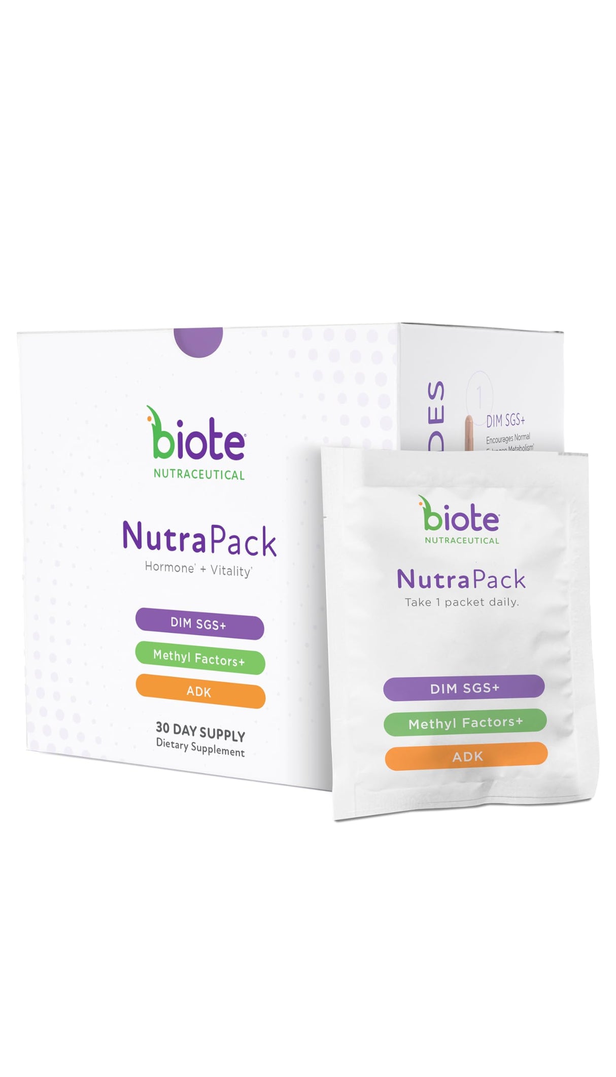 Biote Nutraceuticals - NutraPack - Hormone Balance + Vitality Support (Daily Packets 30-Day)