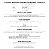 PONATIA 50 PCS/Pack 80lb Thick A7 Envelopes, 5.27 x 7.48'' Sparkle Ivory Heavy Duty Envelopes, Perfect for 5x7 Envelope Wedding Invitation Cards, Christmas Gift Cards, Acrylic Invitations, Photos