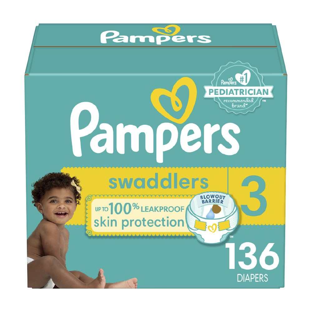 Pampers Baby Diapers - Swaddlers - Size 4, 66 Count, Ultra Absorbent Disposable Infant Diaper