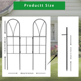 2 Pack 45" Metal Garden Trellis for Climbing Plants, Adjustable Angles