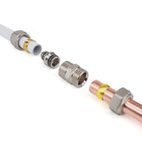 Kudos-Trading - 16mm to 15mm Copper Adapter Reducer Coupling - Leak-Proof, Corrosion-Resistant Plumbing Fitting for Professional & DIY Installation, Durable Water & Heating System Connector