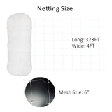 Toolazy Trellis Netting 47" x328' White - Heavy Duty 6" Mesh Plant Support Net for Climbing Vegetables, Garden Trellis Roll for Tomato Cucumber Pea Bean Vine Grow Tent Scrog Hydroponic