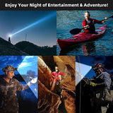 Zmoon 1080LM Rechargeable LED Headlamp 40H Long Battery Life, Super Bright Sensor Head Lamp with 3 Lighting Modes | Zoomable | Power Display | IP67 Waterproof for Camping Hunting Adventures Hiking