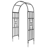 SCENDOR Garden Arbors, Curved Metal Endurable Iron Trellis Plants Stand Use for Outdoor Garden Arbor Climbing Plants Wedding Arches Ceremony