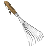 Haliaeetus Garden Hand Rake, 14.6'' Small Garden Rake for Tight Areas